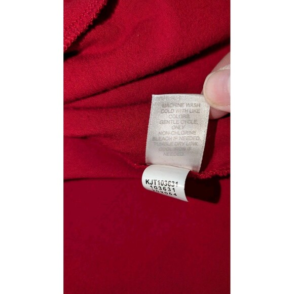 J Jill Cardigan Women’s XL Wearever Pleated Peplum Red Jacket Travel Modern - Picture 10 of 10